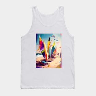 Sailboats at the french Atlantic Coast Tank Top